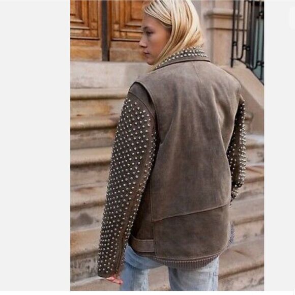 Free People Jackets & Blazers - Free People Valentina Studded Moto Jacket